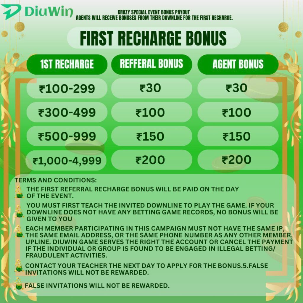 DiuWin Crazy Special Event Bonus